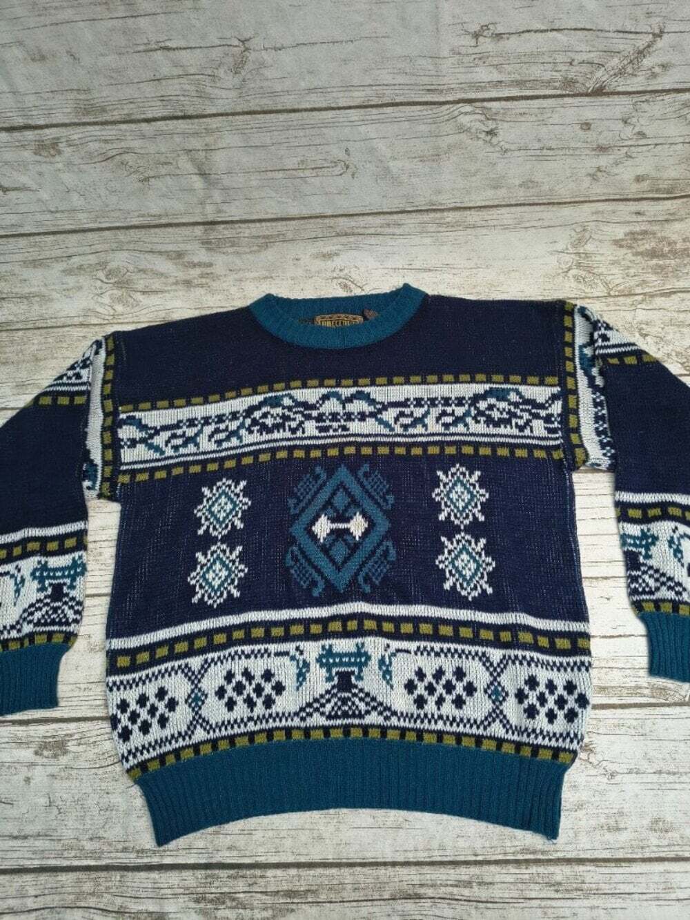 Preserve 1955 Vintage Fair Isle Sweater Size Large Made in Korea